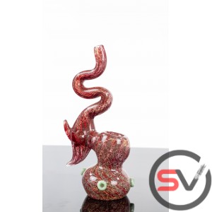 SUCTION GLASS BUBBLER 7inch